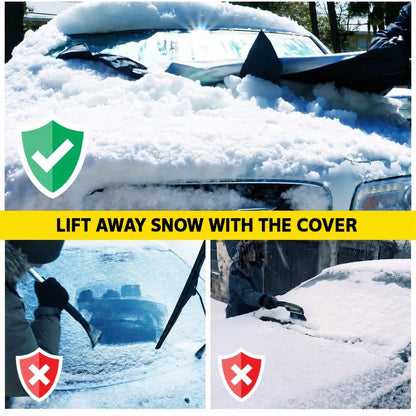 ❄️ Less Scraping, Easier Mornings! 🛡️ Magnetic Windshield Snow & Frost Cover