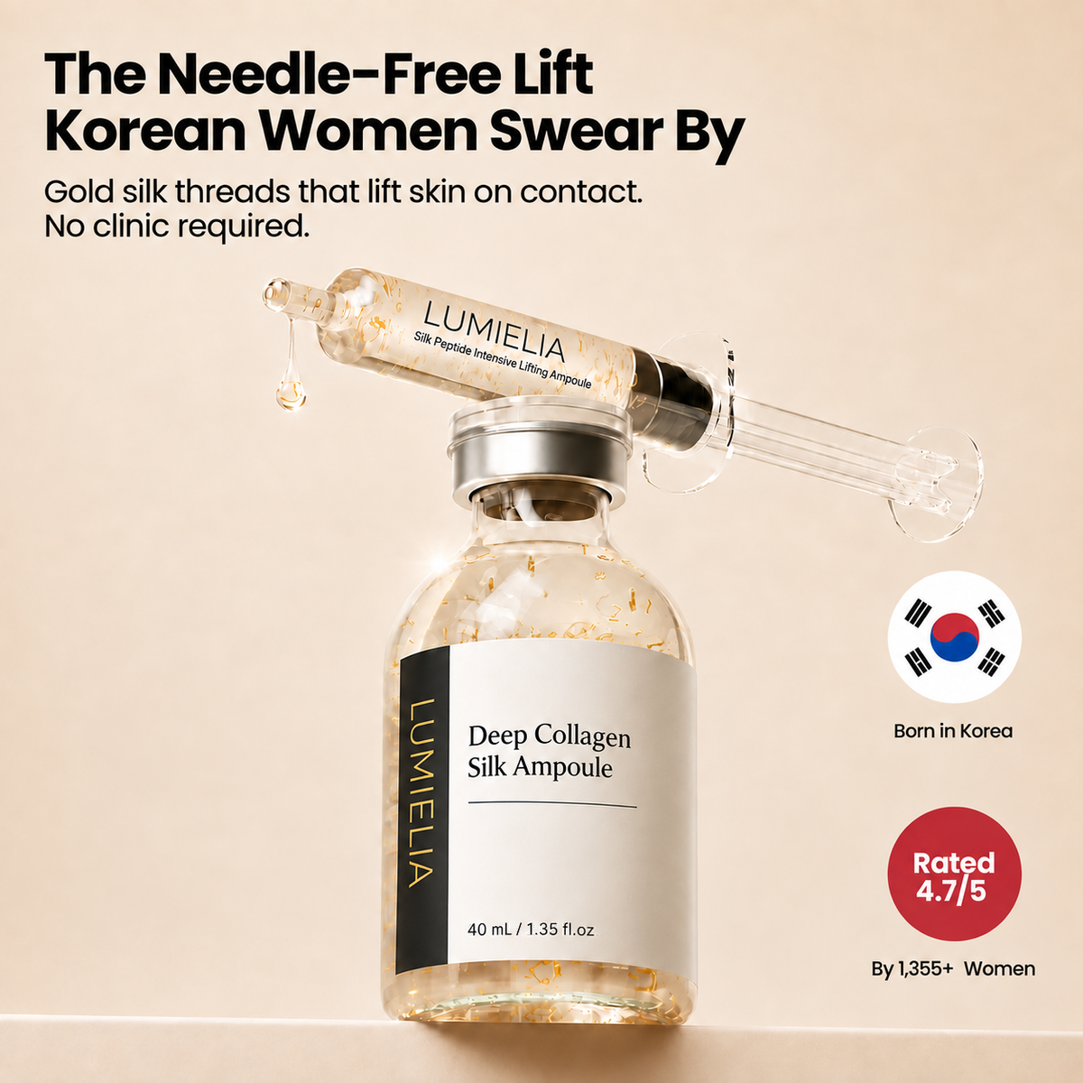 🔥 ✨ Deep Collagen Silk Lifting Peptide Ampoule 🧬
