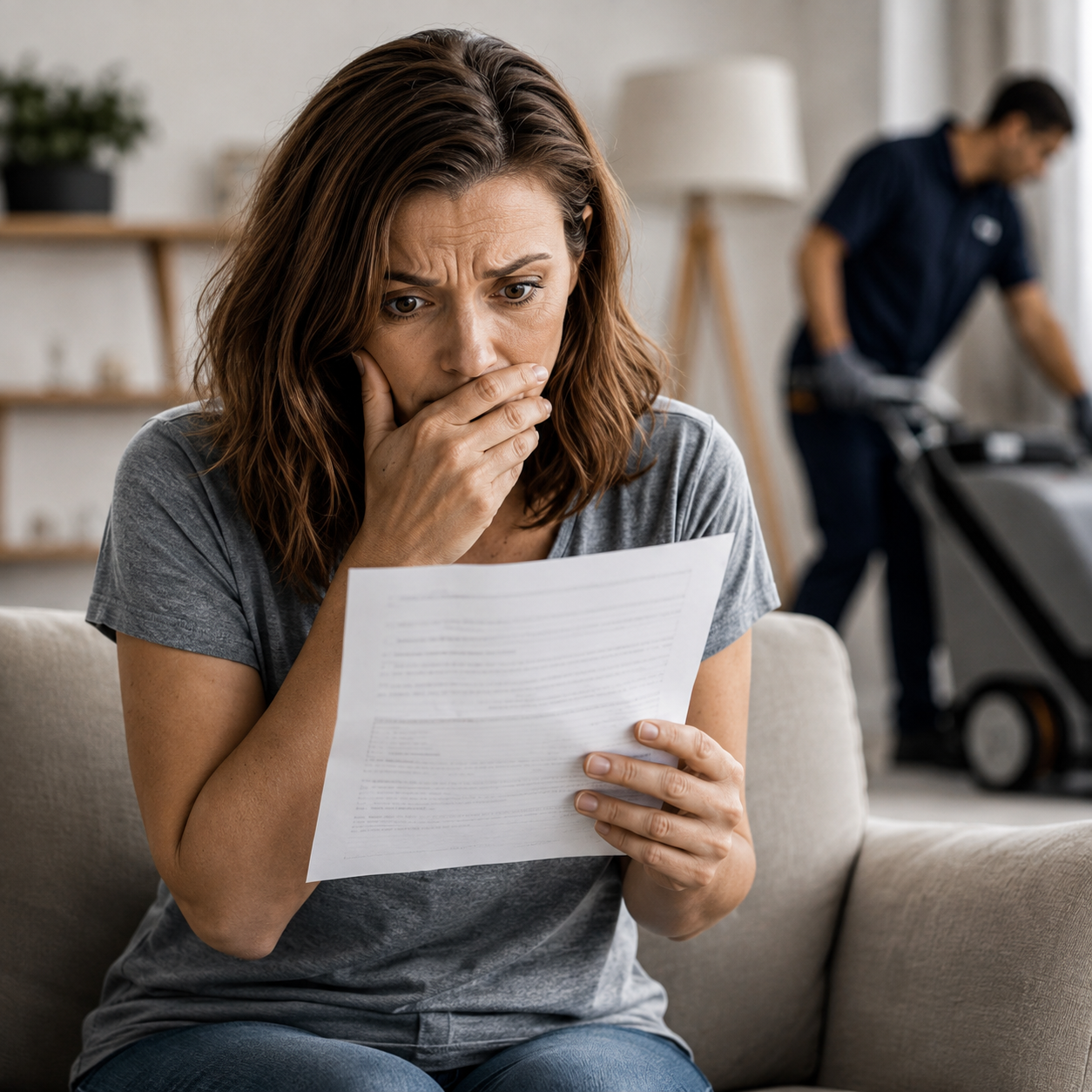 Homeowner concerned about carpet cleaning costs
