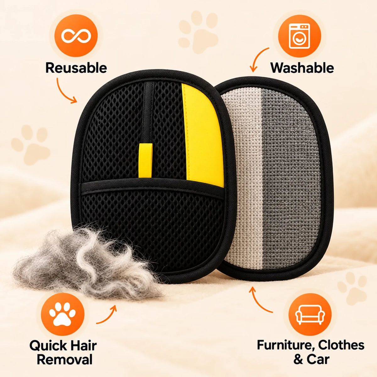 🐾 Pet Hair Removal Gloves
