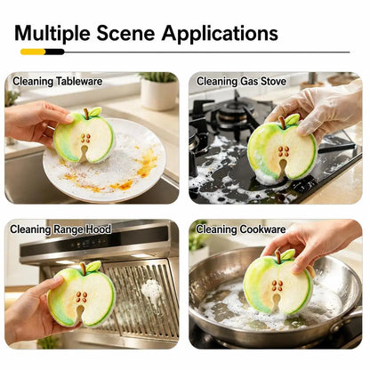 🔥 BIG SALE-🧽 Fruit-Shaped Compressed Cellulose Sponges – 3 Pack | ⏳ Last Day 50% OFF