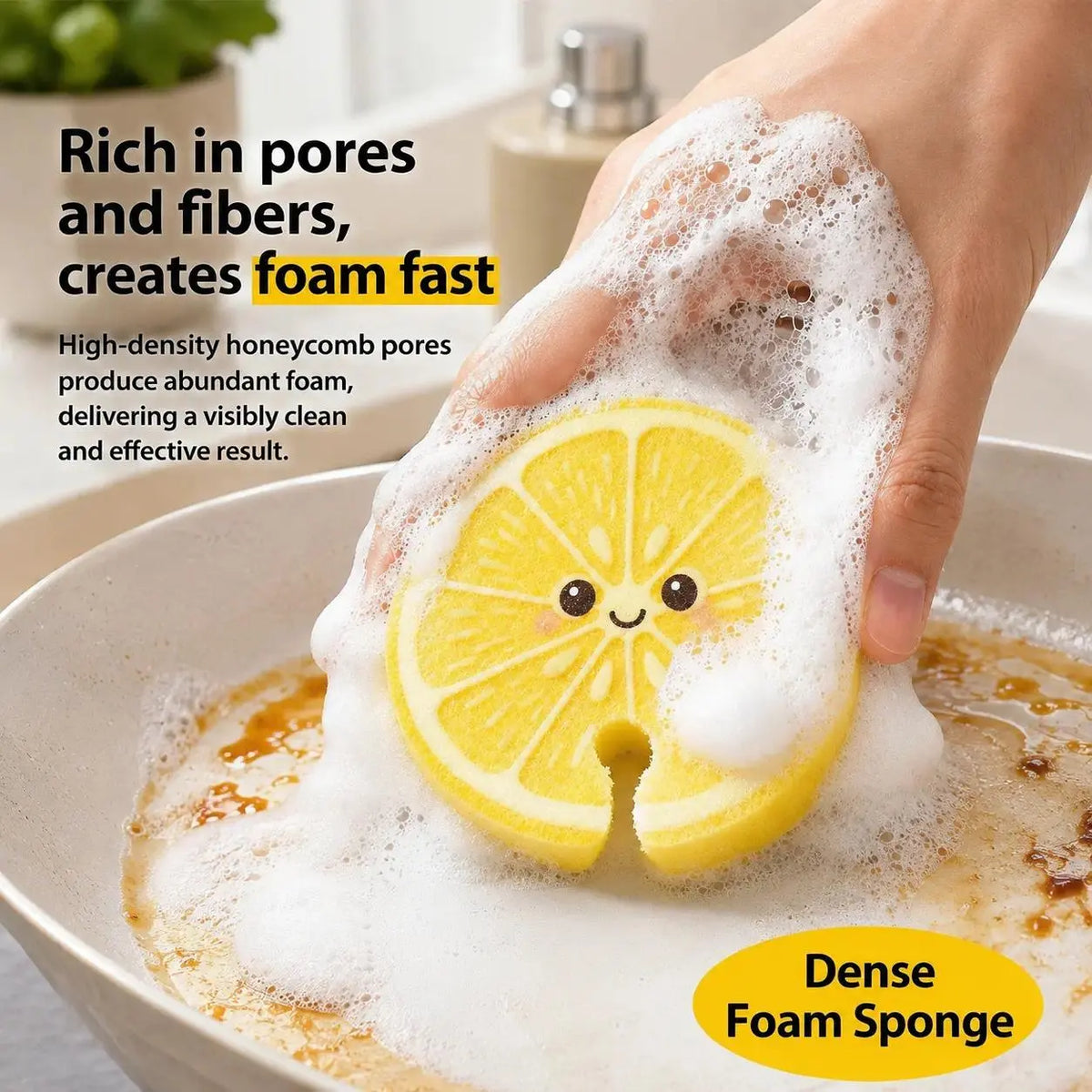 🔥 BIG SALE-🧽 Fruit-Shaped Compressed Cellulose Sponges – 3 Pack | ⏳ Last Day 50% OFF