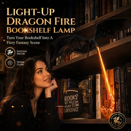 🔥 Dragon Flame Bookshelf Light