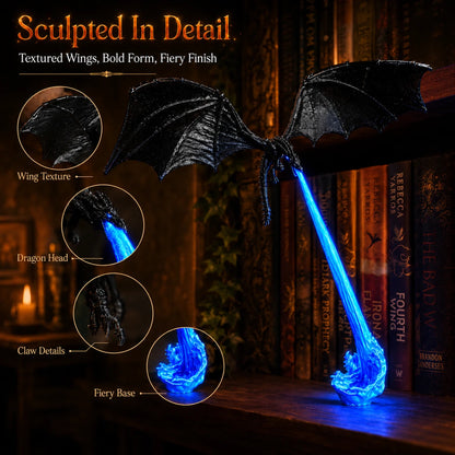 🔥 Dragon Flame Bookshelf Light