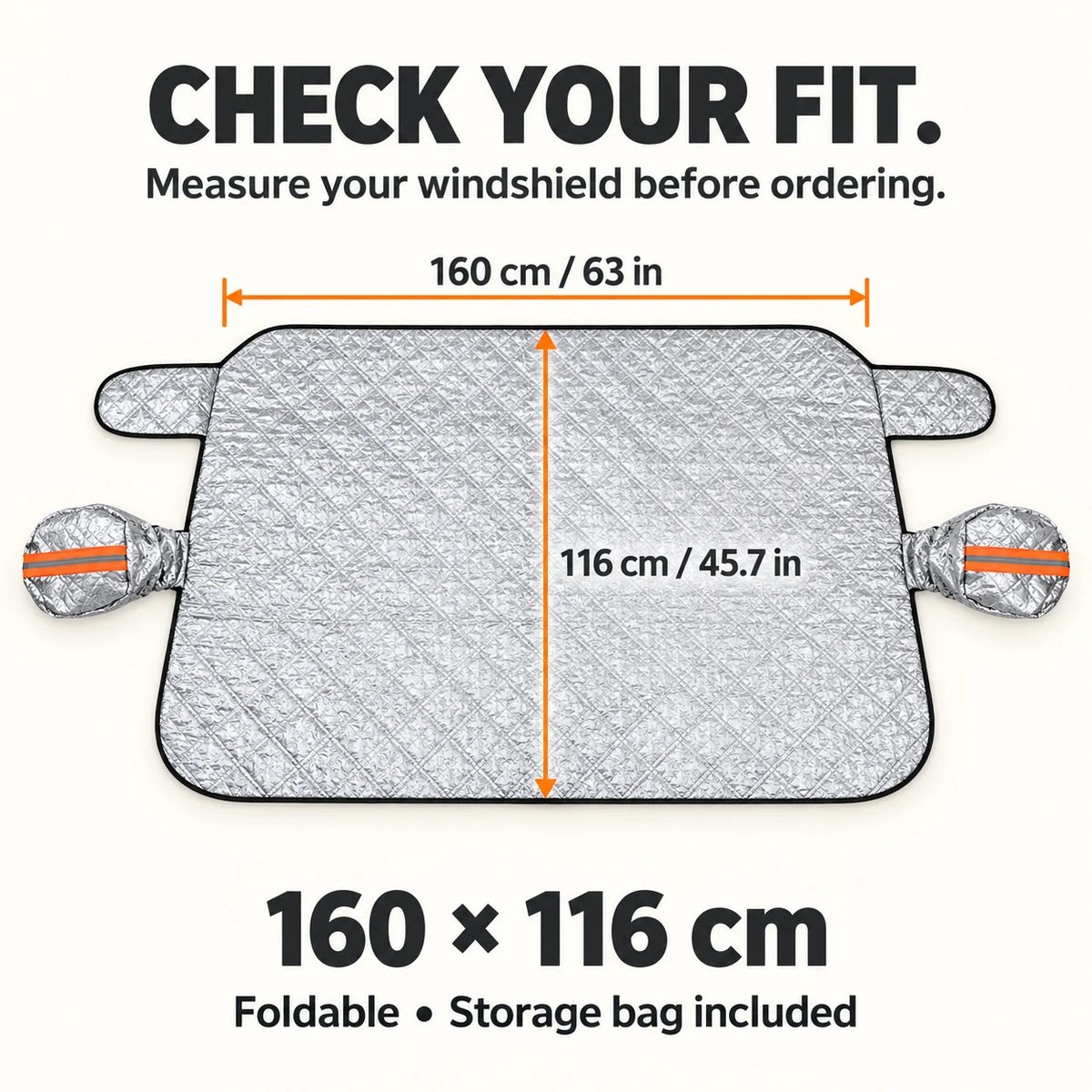 ❄️ Less Scraping, Easier Mornings! 🛡️ Magnetic Windshield Snow & Frost Cover