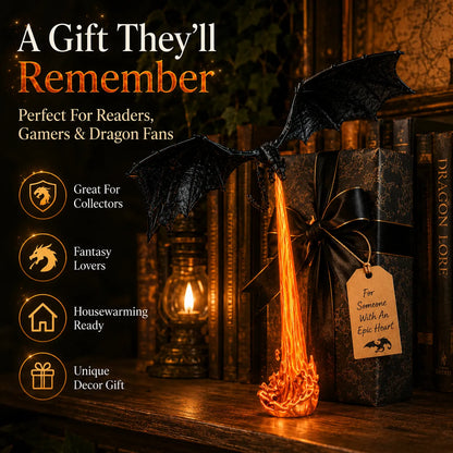 🔥 Dragon Flame Bookshelf Light
