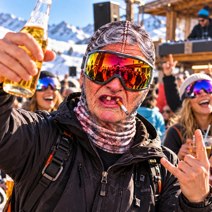 ⛷️The Grandpa Mask - Funny Old Man Ski Balaclava