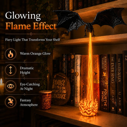 🔥 Dragon Flame Bookshelf Light